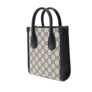 Gucci Leather Interlocking Handbag Blue Tote Tan Bag Beige Navy GG